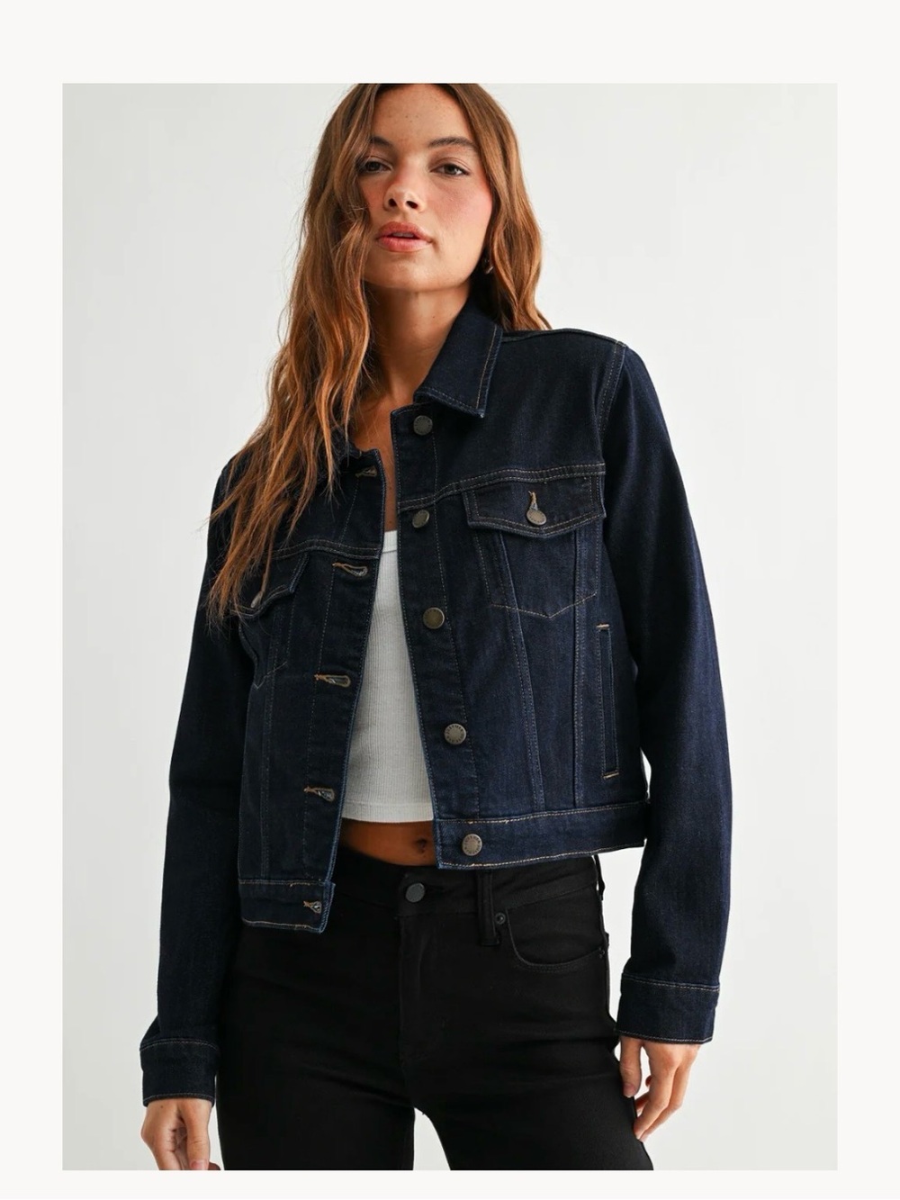 Mavi Dark Blue Denim Trucker Jacket